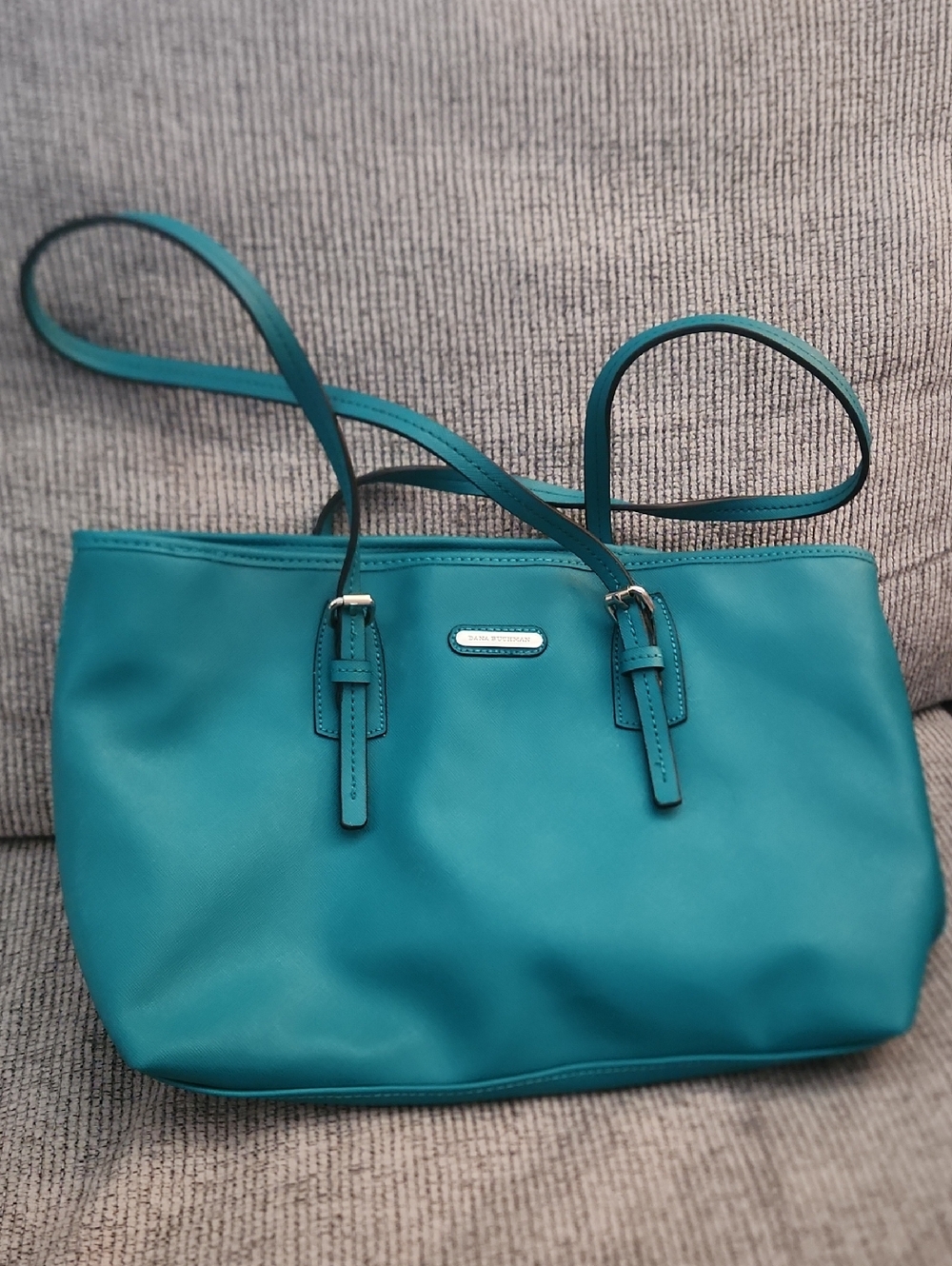 Dana Buchman Teal Leather Tote